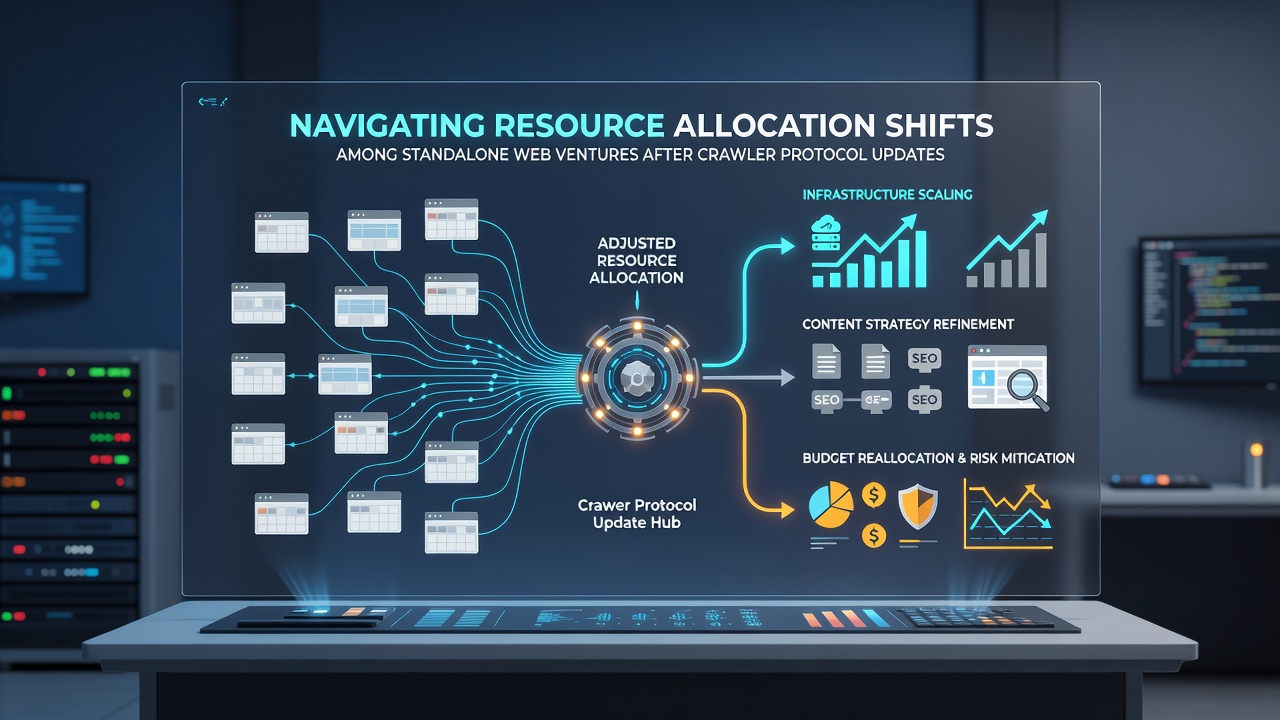 Technical team reviewing analytics dashboards to optimize resource distribution following crawler protocol modifications